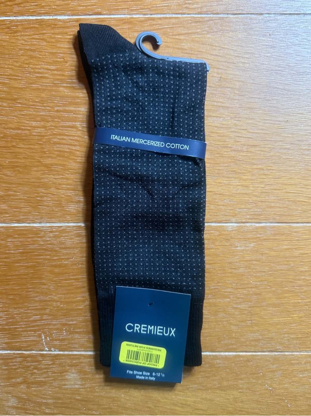 Men’s Daniel Cremieux Black Dress Socks with Subtle Dot Texture